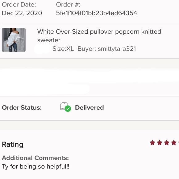 White Over-Sized pullover popcorn knitted sweater - Picture 9 of 9